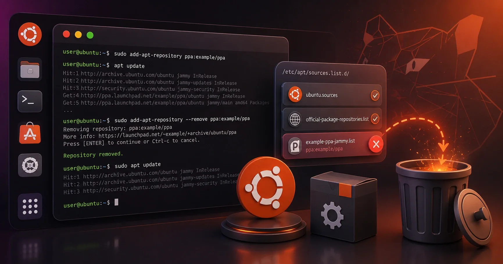 How to Remove or Delete PPA in Ubuntu Linux